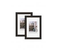 walther design - Grado HI430BD Picture Frames, Black, 24 x 30 cm, Pack of 2 Wooden Frames