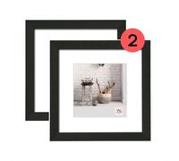 walther design HO550BD Home Picture Frame, Black, 50 x 50 cm, Pack of 2, Wooden Frame