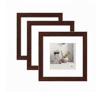 walther design - Home HO330N3 Picture Frames, Walnut, 30 x 30 cm, Pack of 3 Wooden Frames
