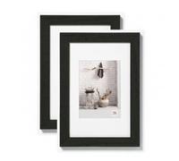 walther design - Home HO430BD Picture Frames, Black, 24 x 30 cm, Pack of 2 Wooden Frames