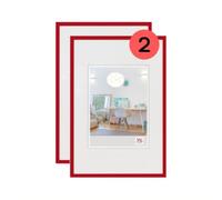 walther design New Lifestyle Picture Frames, Pack of 2, Red, 20 x 30 cm