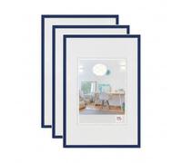 walther design New Lifestyle Picture Frames, Pack of 3, Blue, 18 x 24 cm