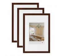 walther design - Peppers BP430N3 Picture Frames, Walnut, 24 x 30 cm, Pack of 3 Wooden Frames