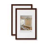 walther design - Peppers BP430ND Picture Frames, Walnut, 24 x 30 cm, Pack of 2 Wooden Frames