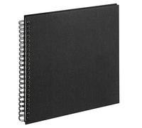 walther Design Photo Album Black 30 x 30 cm Spiral Album Linen, Cloth SA-510-B