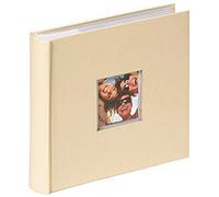 walther Design Photo Album Cream 200 Photos 10 x 15 cm Memo Slip-in Album with Punched Cover, Fun ME-110-H