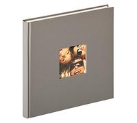 walther Design Photo Album Grey 26 x 25 cm with Cover Punching, Fun FA-205-X