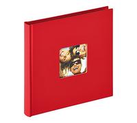 walther Design Photo Album Red 18 x 18 cm with Cover Punching, Fun FA-199-R