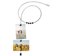 walther Design Photo Rope Black 1,5 m Made of Metal with Black Wooden Magnets, PIMP AND CREATE MD155B