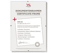 walther Design Picture Frame Anti-reflective Glass 21 x 29.7 cm (DIN A4) document Frame Frameless Picture holder RB130A