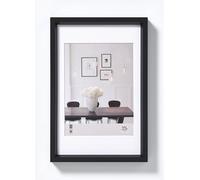 walther design Picture Frame Black 10,5 x 15 cm with PassepArtout, Steel Style Plastic Frame ES015B