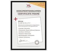 walther Design Picture Frame Black 21 x 29,7 cm (DIN A4) with Art Glass 3-Pack, New Lifestyle Plastic Frame KVX130B3