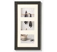walther design Picture Frame Black 3x 10x15 cm Gallery with PassepArtout, Home Wooden Frame HO315B