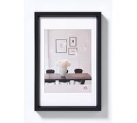walther Design Picture Frame Black 40 x 60 cm with PassepArtout, Steel Style Plastic Frame ES460B