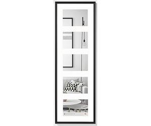 walther design Picture Frame Black 5X 10x15 cm Gallery with PassepArtout, Galeria Plastic Frame KB515H
