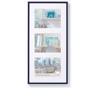 walther design Picture Frame Blue 3X 15x20 cm Gallery with PassepArtout, New Lifestyle Plastic Frame KV320L