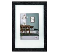 walther Design Picture Frame Dark Grey 18 x 24 cm with PassepArtout, Fiorito Wooden Frame EF824D