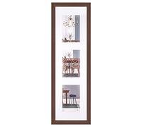 walther Design Picture Frame Dark Oak 3X 10x15 cm Gallery with PassepArtout, Fiorito Wooden Frame EF315VP