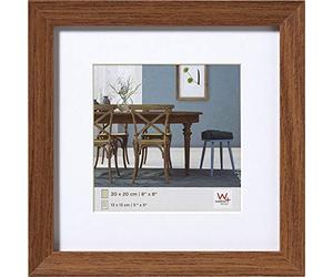walther design Picture Frame Dark Oak 40 x 40 cm with PassepArtout, Fiorito Wooden Frame EF440P