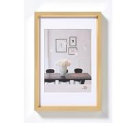 walther design Picture Frame Gold 18 x 24 cm with PassepArtout, Steel Style Plastic Frame ES824G