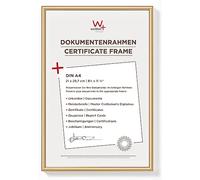 walther Design Picture Frame Gold 21 x 29,7 cm (DIN A4) New Lifestyle Plastic Frame KV130G