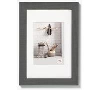 walther design Picture Frame Grey 10 x 15 cm with PassepArtout, Home Wooden Frame HO015D