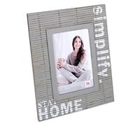walther design Picture frame Grey 10 x 15 cm Wooden Portrait frame with decor letteRing Simplify YS015D