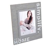 walther design Picture Frame Grey 13 x 18 cm Wooden Portrait Frame with decor letteRingSimplify YS318D