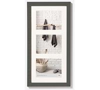 walther Design Picture Frame Grey 3x 13x18 cm Gallery with PassepArtout, Home Wooden Frame HO338D