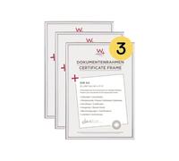 walther Design Picture Frame Silver 21 x 29,7 cm (DIN A4) 3-Pack, New Lifestyle Plastic Frame KV130S3