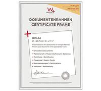walther design Picture Frame Silver 21 x 29.7 cm (DIN A4) with Art Glass, New Lifestyle Plastic Frame KVX130S