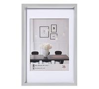 walther Design Picture Frame Silver 30 x 40 cm with PassepArtout, Steel Style Plastic Frame ES040S