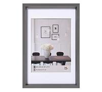 walther design Picture Frame Steel 18 x 24 cm with PassepArtout, Steel Style Plastic Frame ES824D