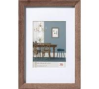 walther design Picture Frame Walnut 18 x 24 cm with PassepArtout, Fiorito Wooden Frame EF824N