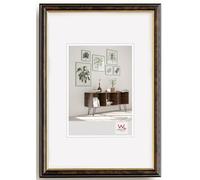 walther Design Picture Frame Walnut 30 x 40 cm with Gold Inner Edge, Smell Design Frame JD040N