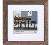walther design Picture Frame Walnut 40 x 40 cm with PassepArtout, Fiorito Wooden Frame EF440N