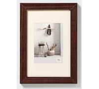 walther design Picture Frame Walnut 40 x 50 cm with PassepArtout, Home Wooden Frame HO050N