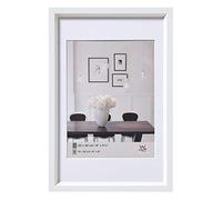 walther Design Picture Frame White 10.5 x 15 cm with PassepArtout, Steel Style Plastic Frame ES015W