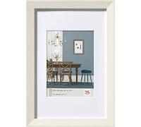 walther Design Picture Frame White 13 x 18 cm with PassepArtout, Fiorito Wooden Frame EF318W