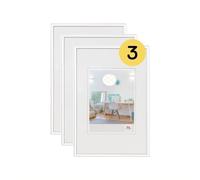 walther Design Picture Frame White 18 x 24 cm 3-Pack, New Lifestyle Plastic Frame KV824W3
