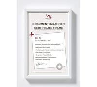 walther design Picture Frame White 21 x 29.7 cm (DIN A4) with PassepArtout, Steel Style Plastic Frame ES130W