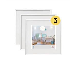 walther Design Picture Frame White 30 x 30 cm 3-Pack, New Lifestyle Plastic Frame KV330W3