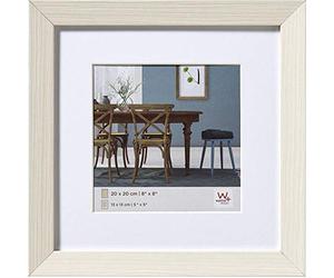 walther design Picture Frame White 30 x 30 cm with PassepArtout, Fiorito Wooden Frame EF330W