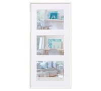 walther design Picture Frame White 3x 10x15 cm Gallery with PassepArtout, New Lifestyle Plastic Frame KV315W