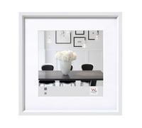 walther Design Picture Frame White 40 x 40 cm with PassepArtout, Steel Style Plastic Frame ES440W