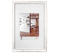 walther Design Picture Frame White-Silver 15 x 20 cm Metropolis Wooden Frame IW520W