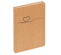walther design PIMP AND CREATE NB521P-1 Notebook with Black Heart, DIN A5, Brown