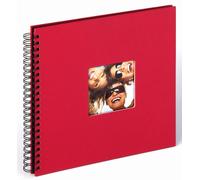 walther Design Photo Album Red 30 x 30 cm Spiral Album with Punched Cover, Fun SA-110-R
