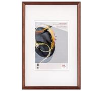 walther design Select HSX030P Picture Frame, Wooden Frame with Art Glass, 20 x 30 cm, Dark Brown