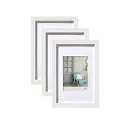 walther design - Stockholm EA030W3 Picture Frames, White, 20 x 30 cm, Pack of 3 Wooden Frames